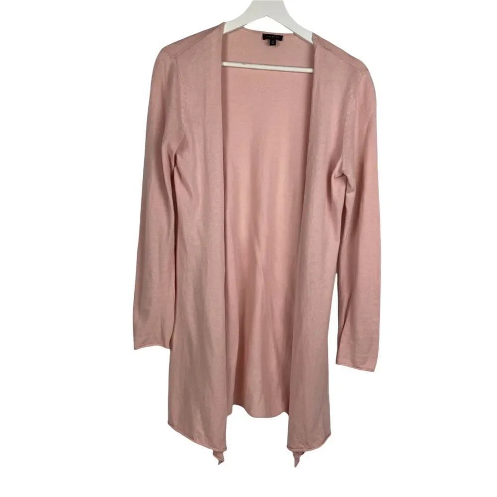 Talbots Long Open Front Roll Hem Cardigan size XS